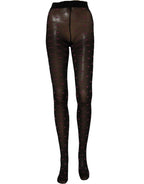 Black Nylon Hearts Tights Stocking Pantyhose Socks