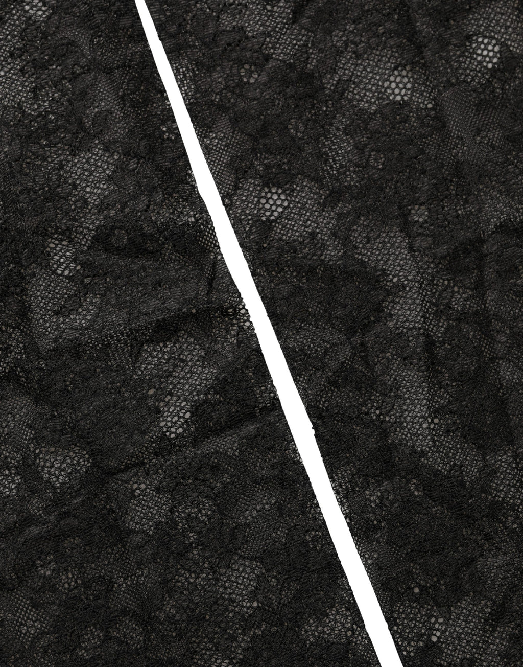 Black Floral Lace Nylon Stretch Knee High Socks