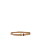 Beige Calf Leather Bos Taurus Thin Belt