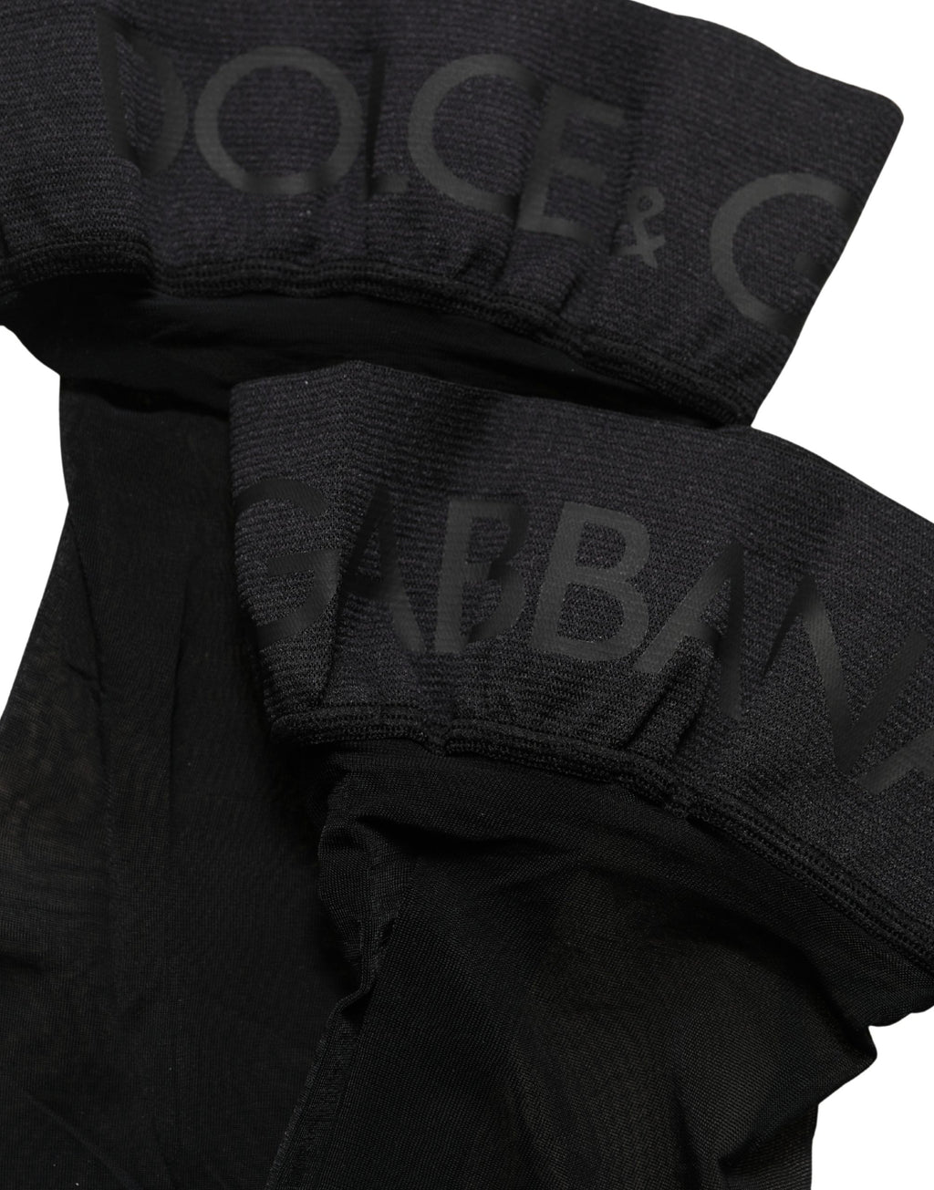 Black Nylon Logo Calf Long Women Accessory Socks