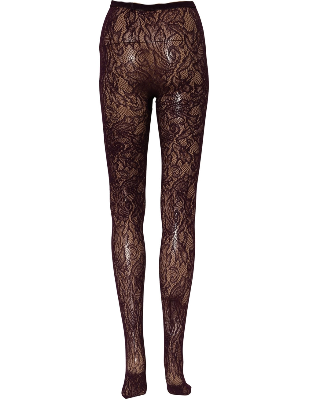 Violet Floral Fishnet Tights Stockings Pantyhose Socks