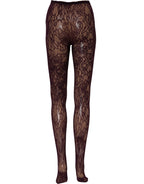 Violet Floral Fishnet Tights Stockings Pantyhose Socks