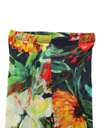 Black Floral Print Tights Sheer Stockings Socks