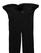 Black All Over Print Sheer Stretch Tights Socks