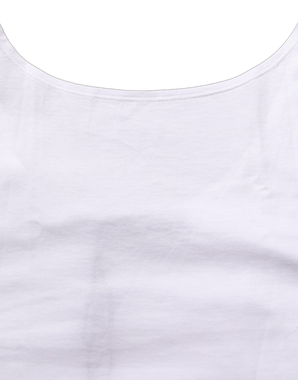 White Cotton Sleeveless Cropped Tank Top