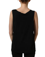 Black Gold DG Logo Cotton Sleeveless Tank Top