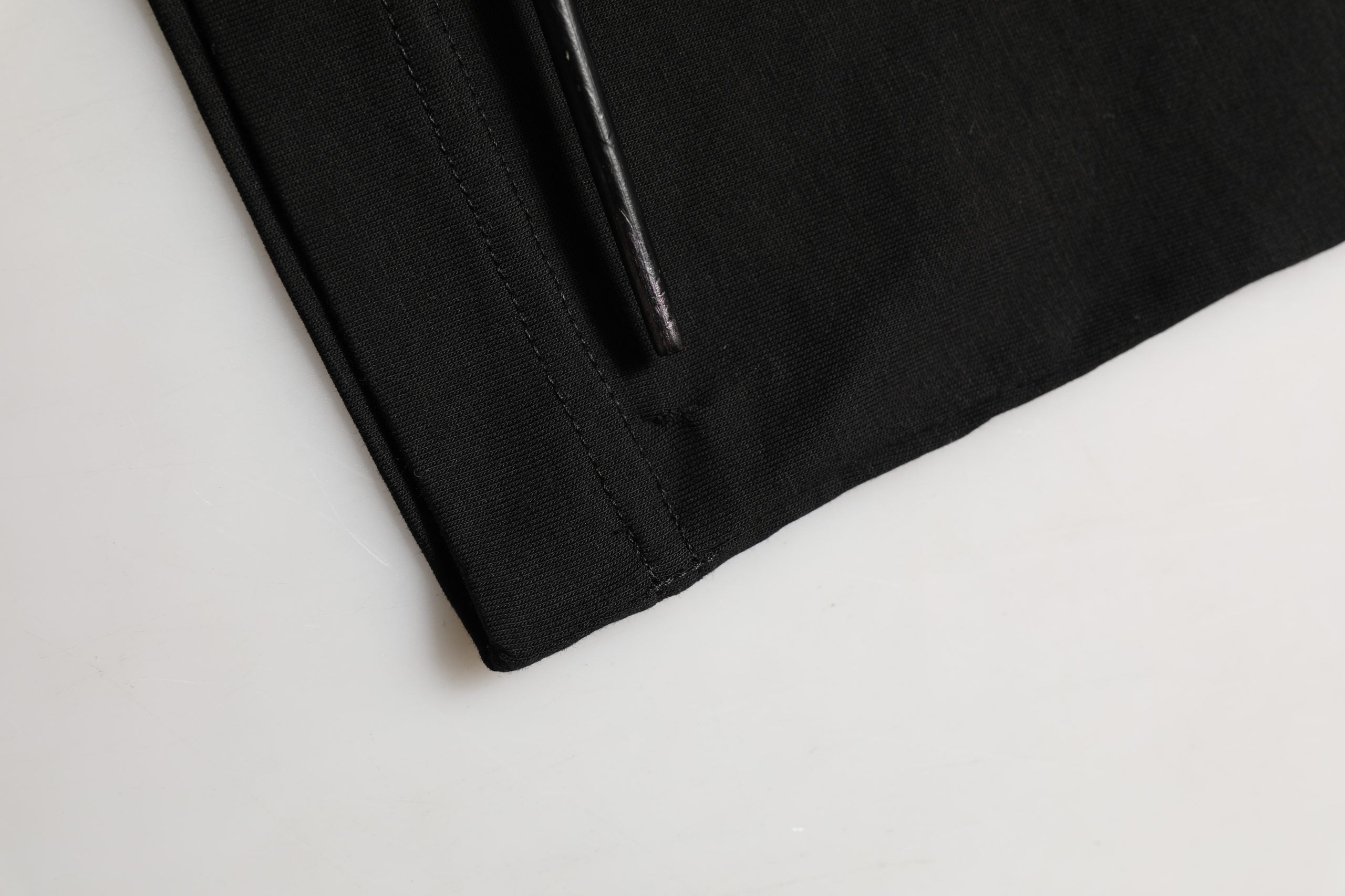 Black Cotton Crew Neck Short Sleeves T-shirt