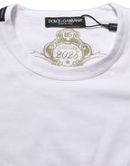 White Cotton Crew Neck Short Sleeves T-shirt