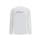 White Cotton Long Sleeve T-Shirt
