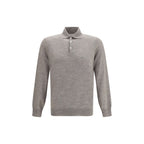 Gray Cashmere Polo Shirt