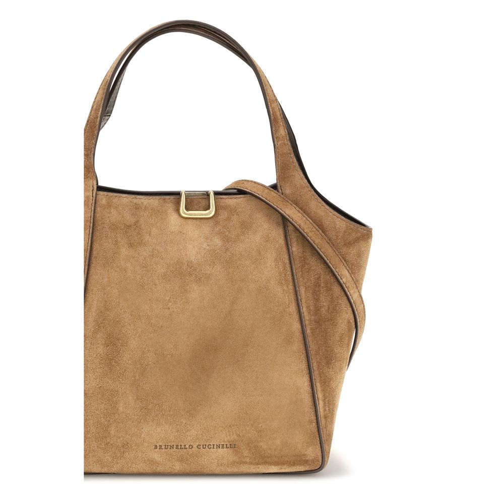 Beige Calf Leather Bos Taurus Shoulder Bag