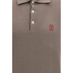 Brown Cotton Polo Shirt