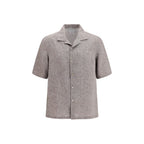 Gray Linen Shortsleeve Shirt
