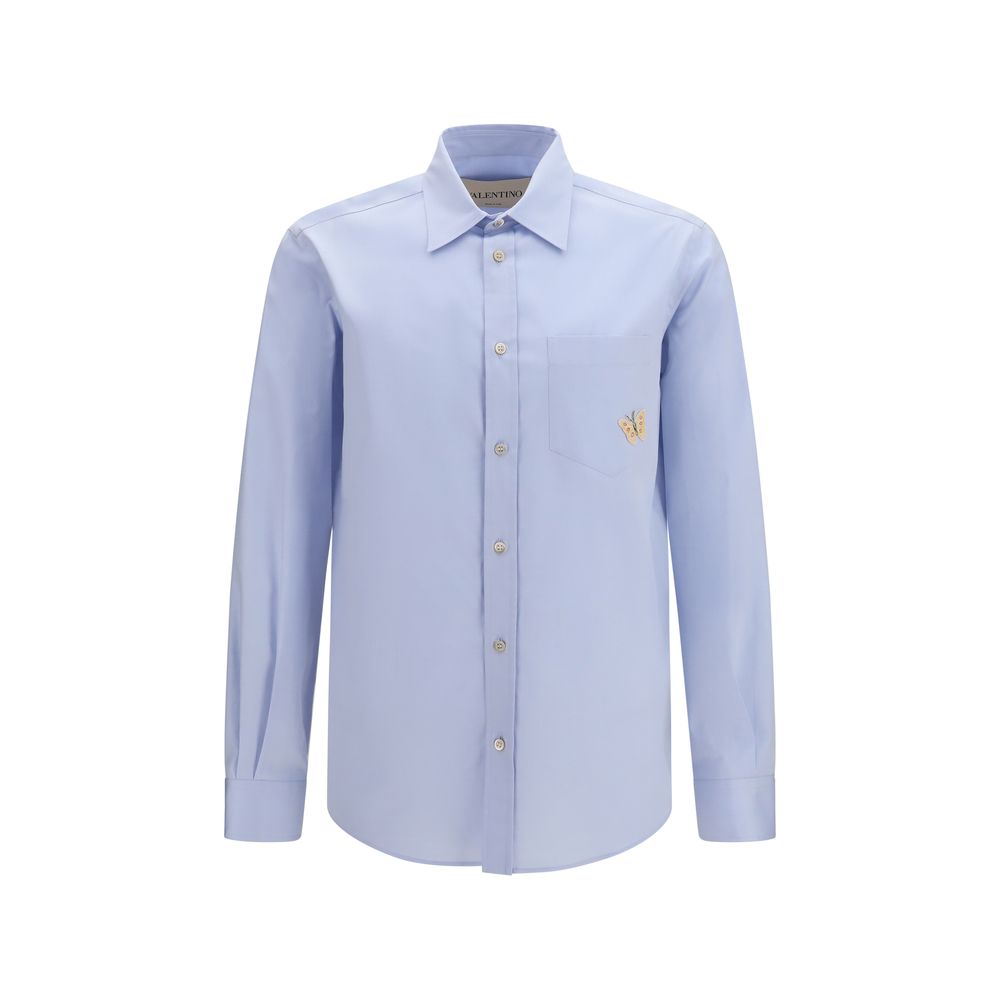 Blue Cotton Dress Shirt