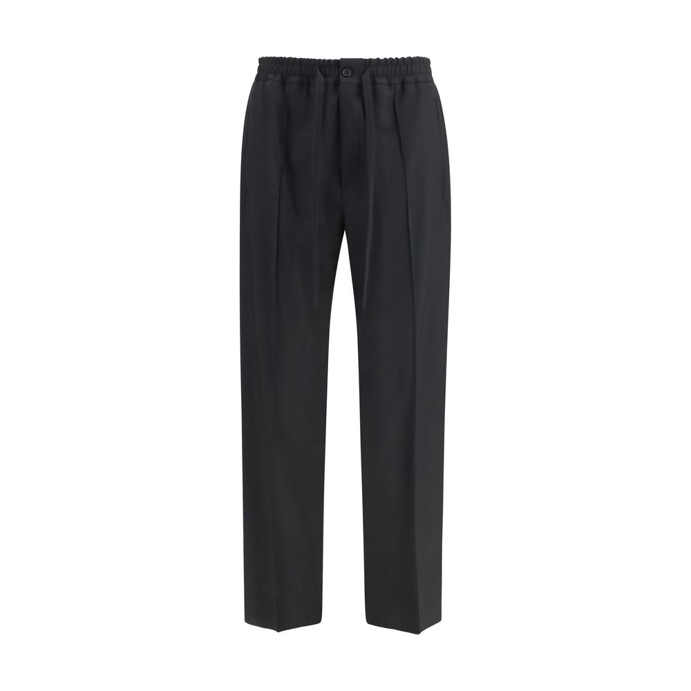 Black Cotton Chino Pants