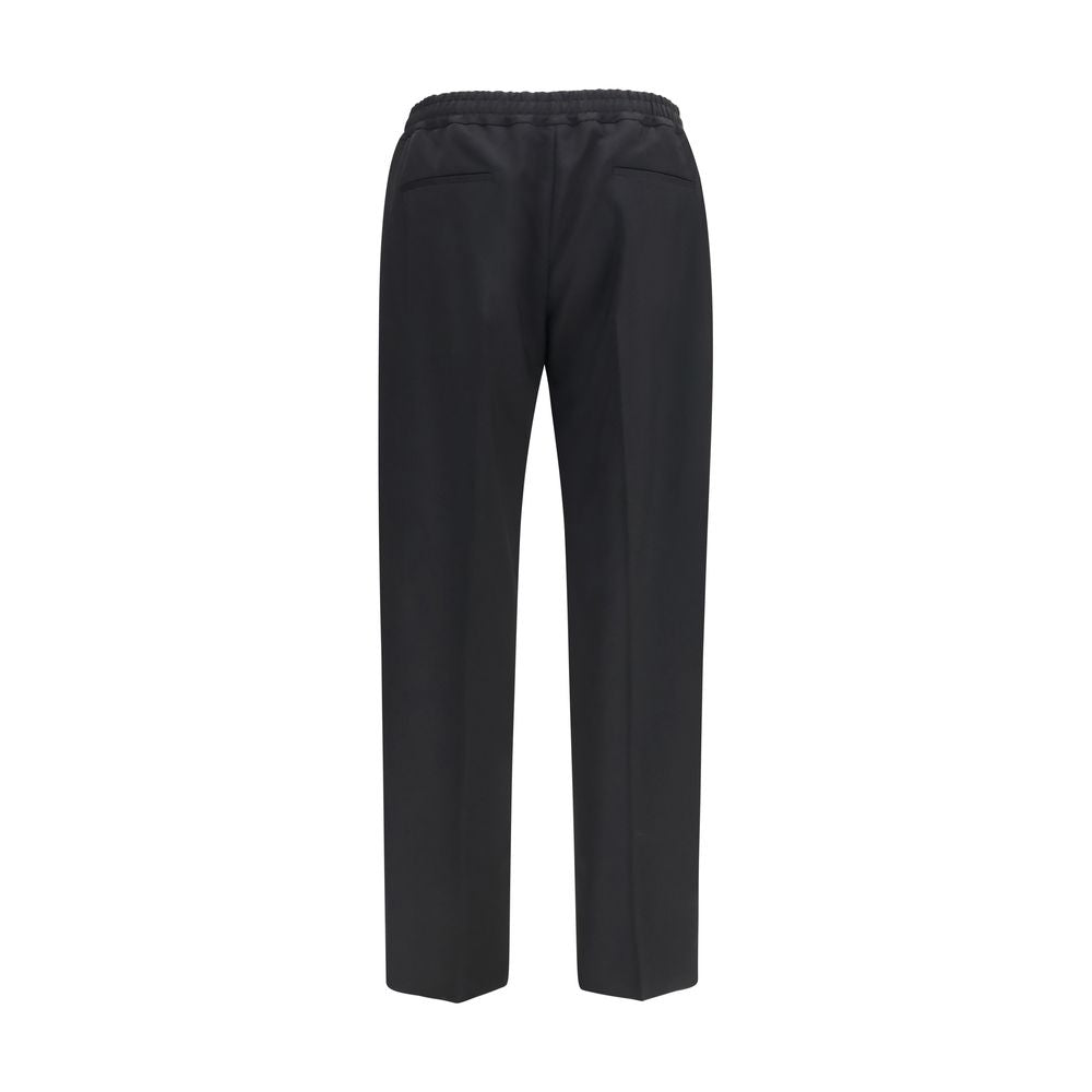 Black Cotton Chino Pants
