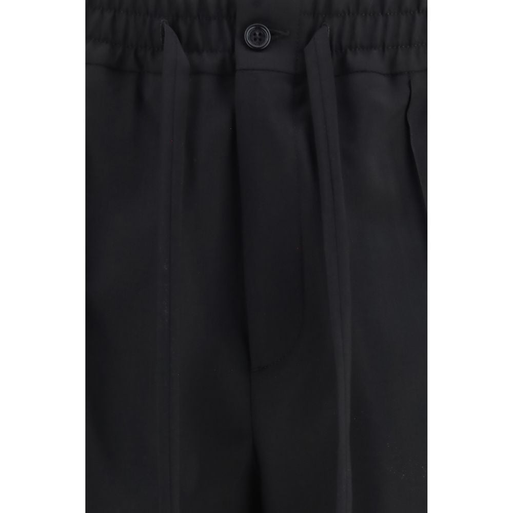 Black Cotton Chino Pants