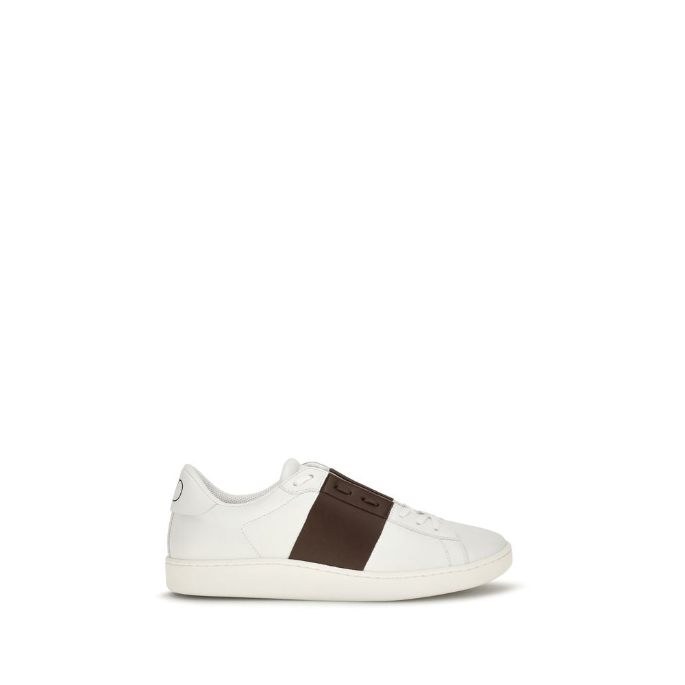 White Calf Leather Bos Taurus Low Top Sneakers