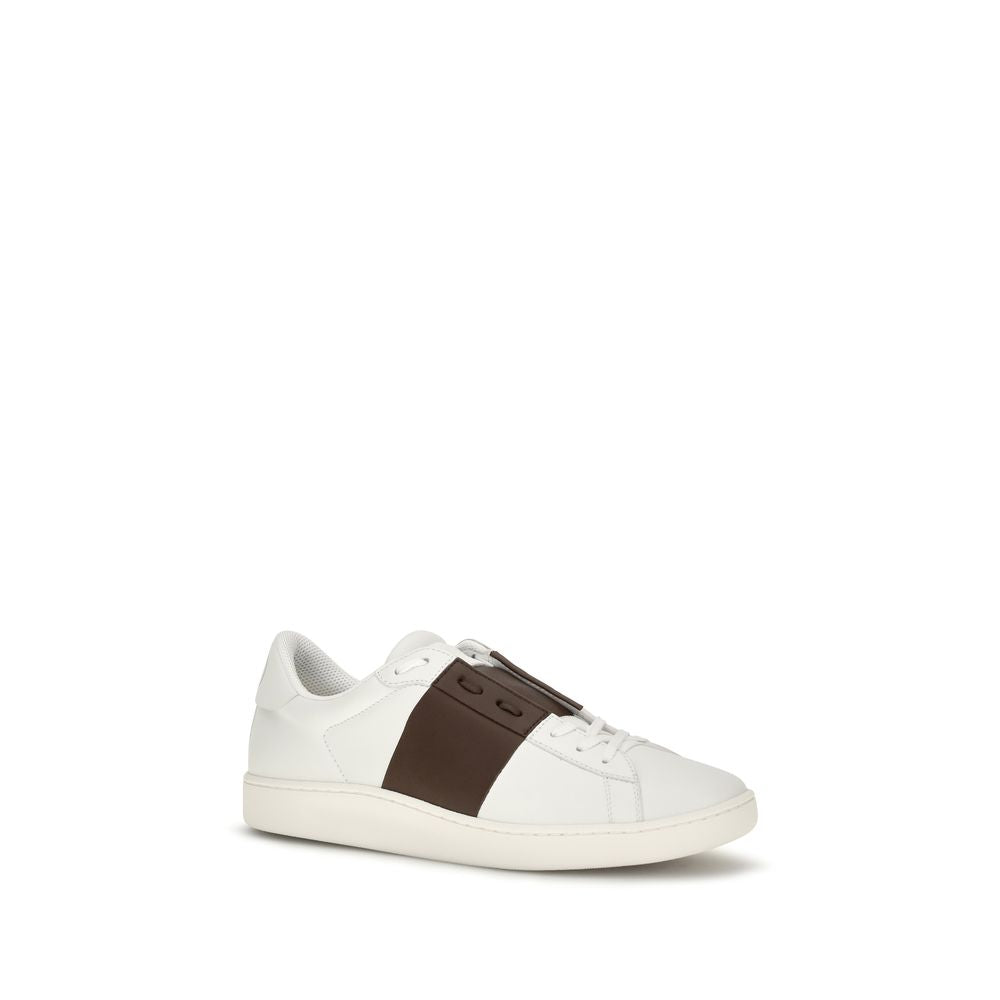 White Calf Leather Bos Taurus Low Top Sneakers