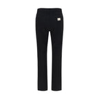 Black Cotton Straight-Leg Jeans