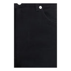 Black Cotton Straight-Leg Jeans