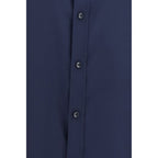 Blue Silk Dress Shirt