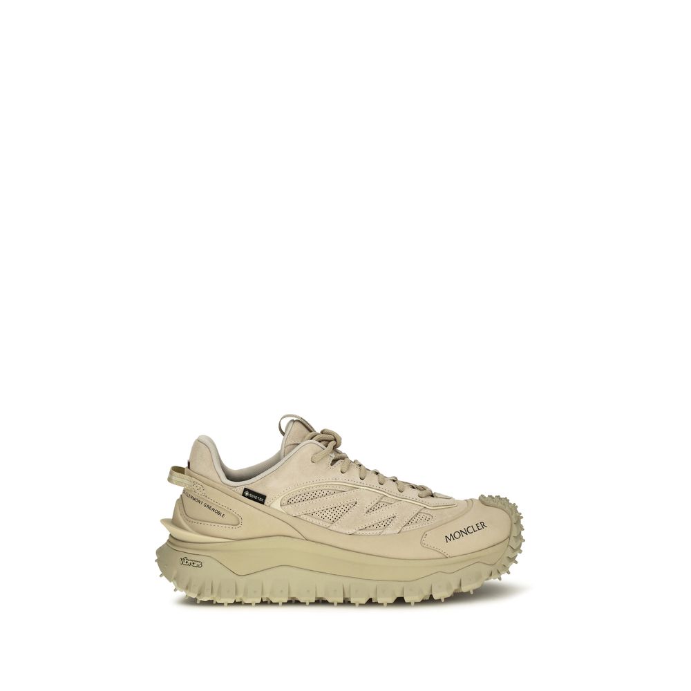 Beige Calf Leather Bos Taurus Athletic Sneakers