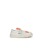 White Calf Leather Bos Taurus Low Top Sneakers