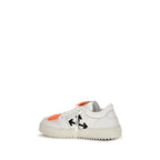 White Calf Leather Bos Taurus Low Top Sneakers