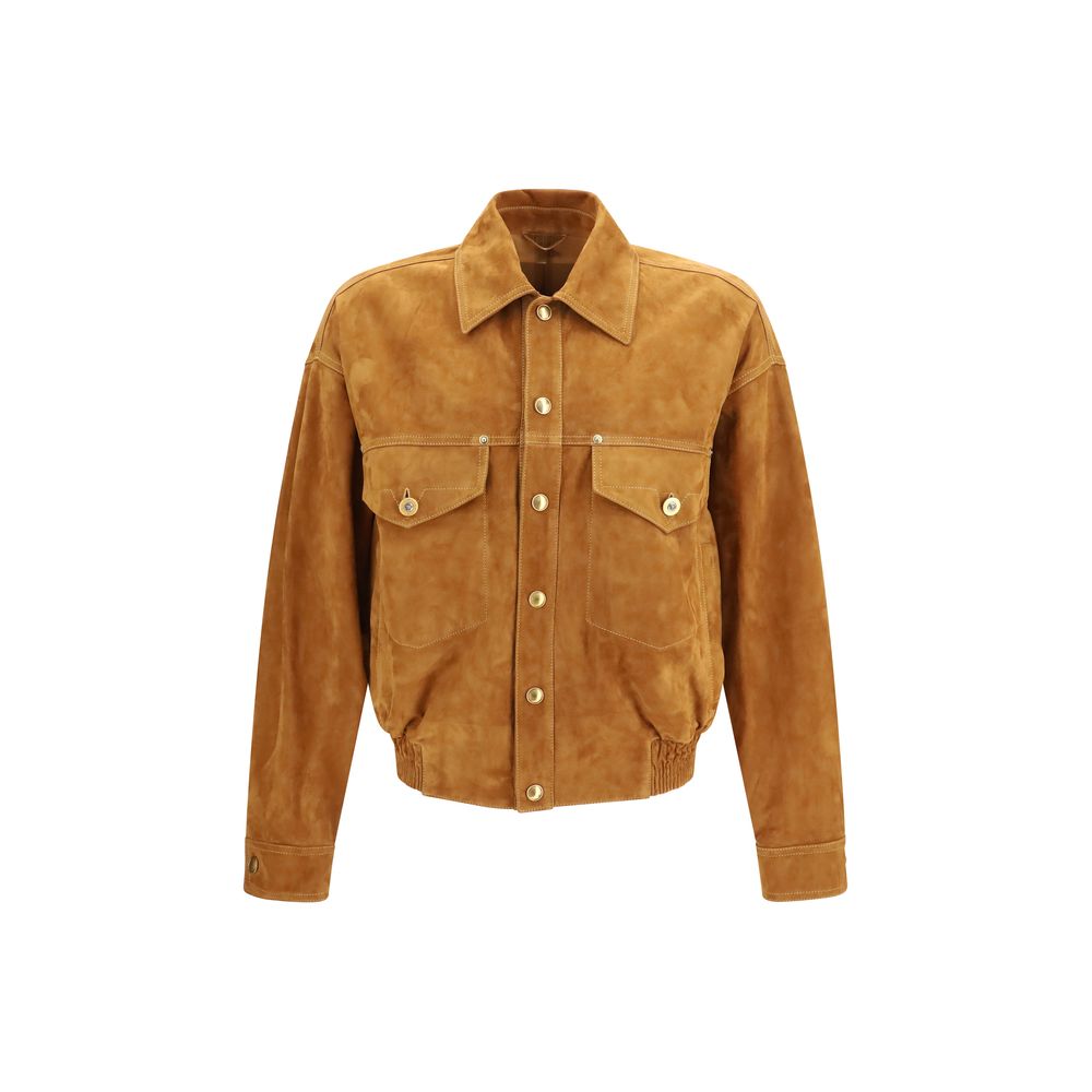Brown Lamb Ovis Aries Aries Leather Jacket