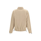 Beige Cotton Full-Length Jacket