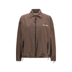 Brown Cotton Full-Length Jacket