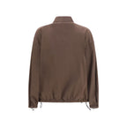 Brown Cotton Full-Length Jacket
