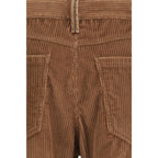 Brown Cotton Casual Pants