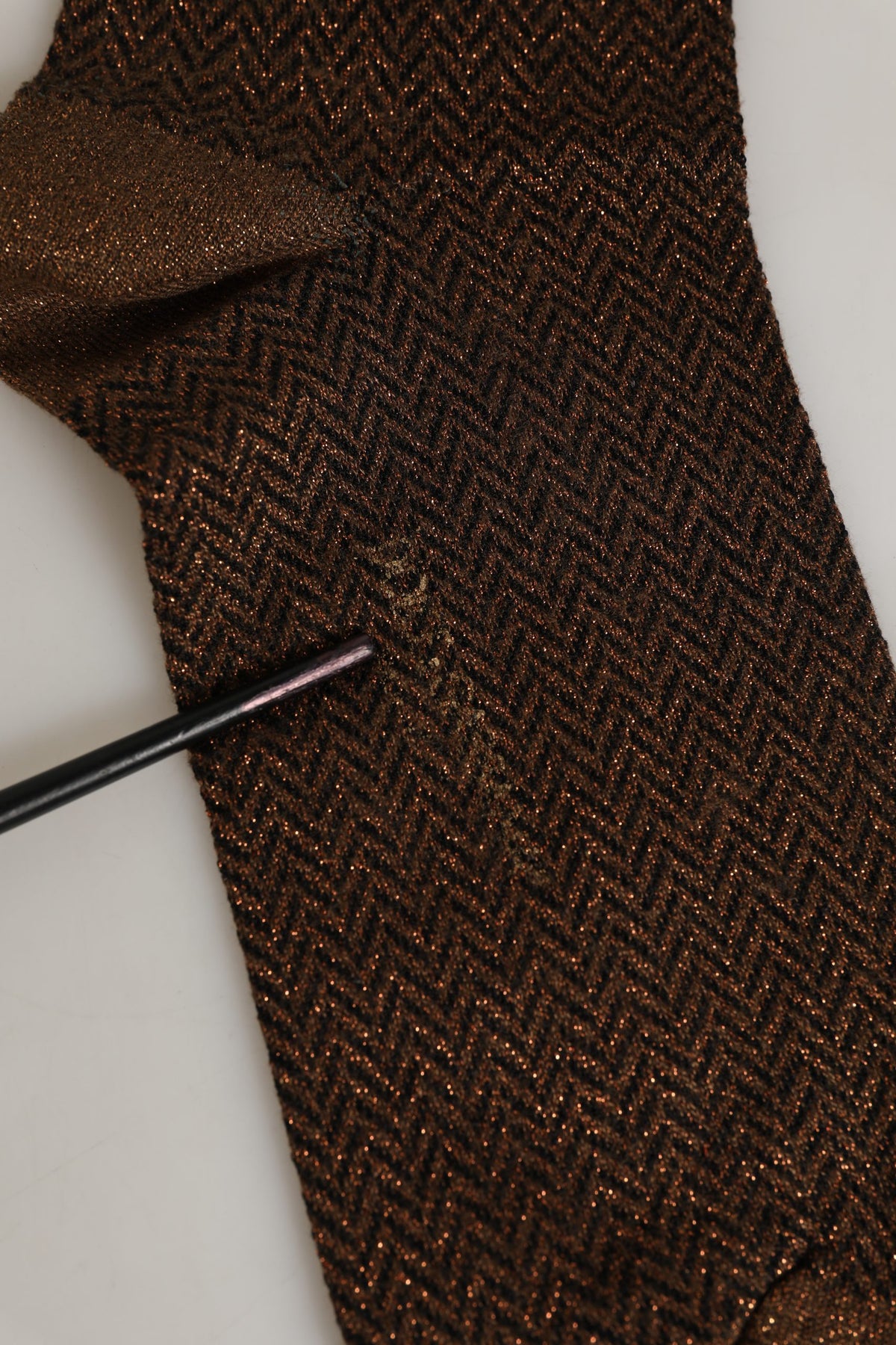 Men Brown Viscose Over The Calf Accessory Socks
