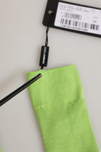 Men Green Viscose Over The Calf Accessory Socks