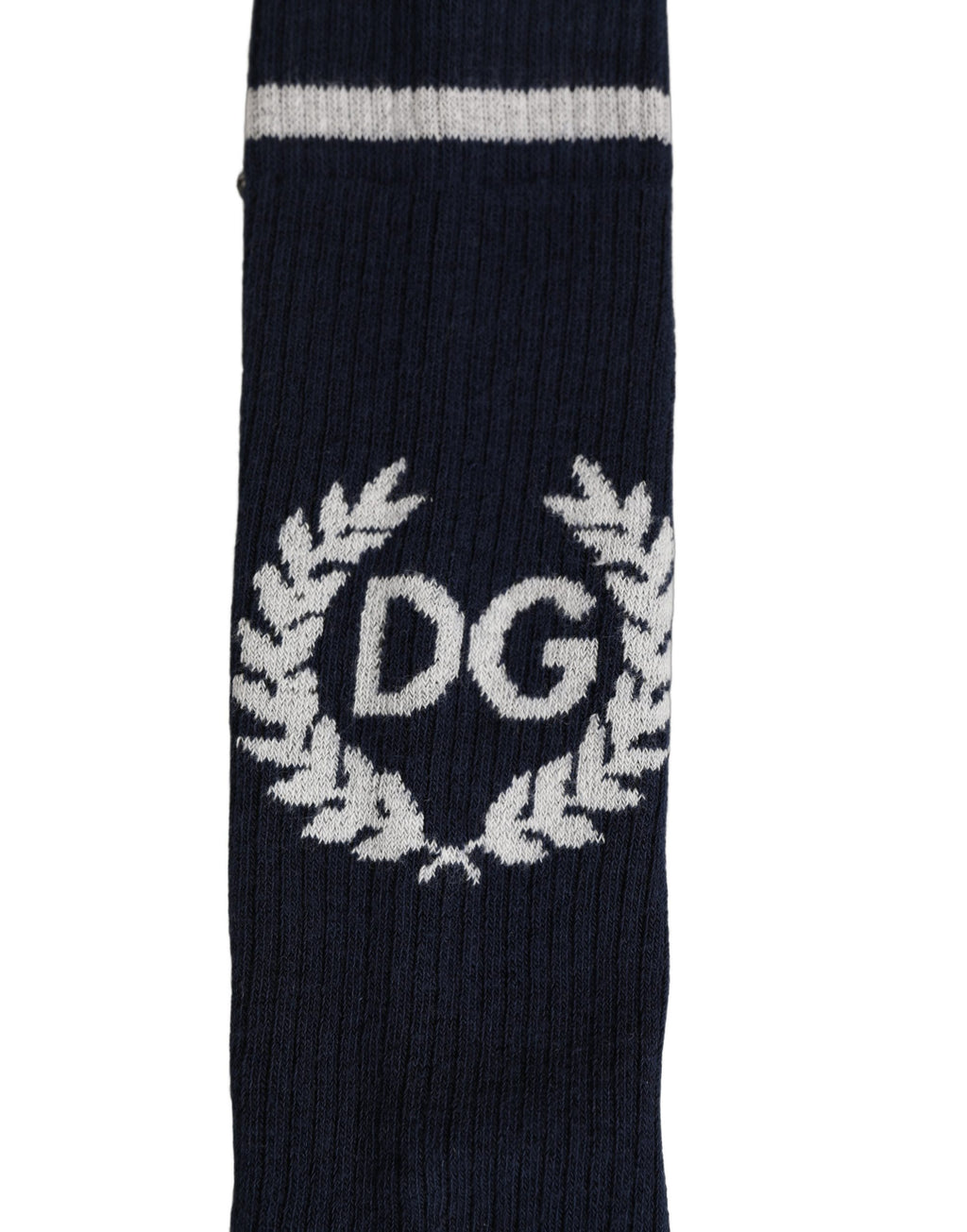 Men Navy Blue DG Logo Mid Calf Accessory Socks