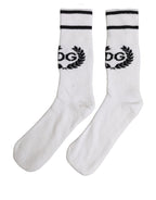 White Cotton DG Logo Mid Calf Accessory Socks