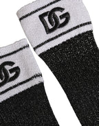 Black Viscose DG Logo Knee High Accessory Socks