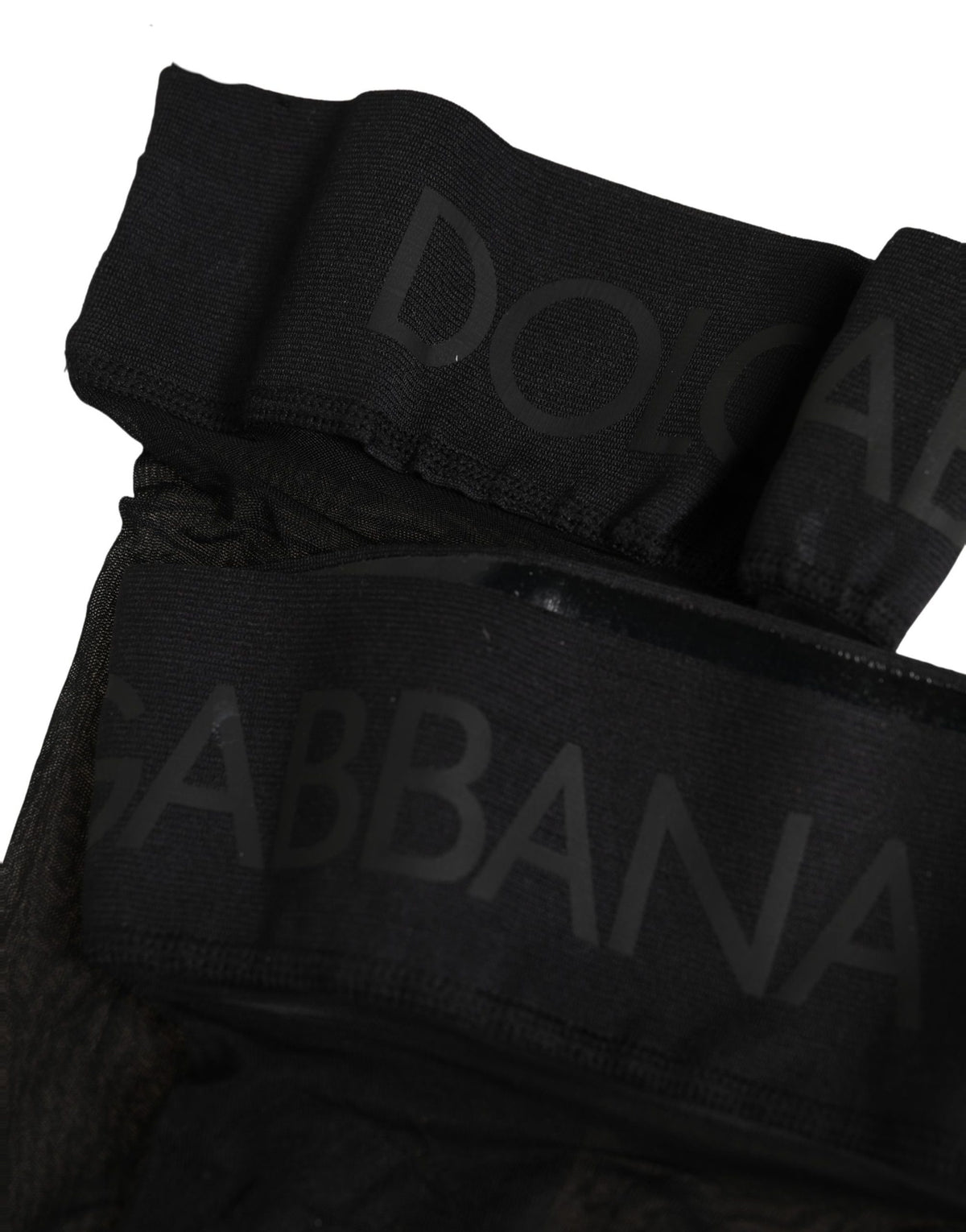 Black Nylon Logo Calf Long Women Accessory Socks