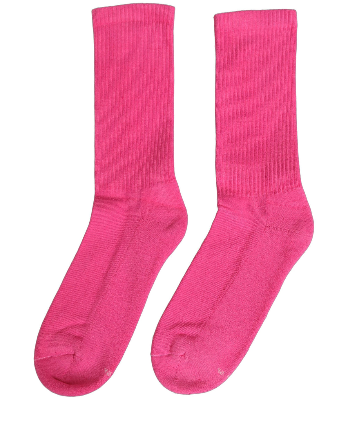 Pink Cotton Ribbed Mid Calf Women Accessory Socks