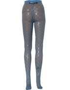 Light Blue Nylon Fishnet Pantyhose Stockings Socks