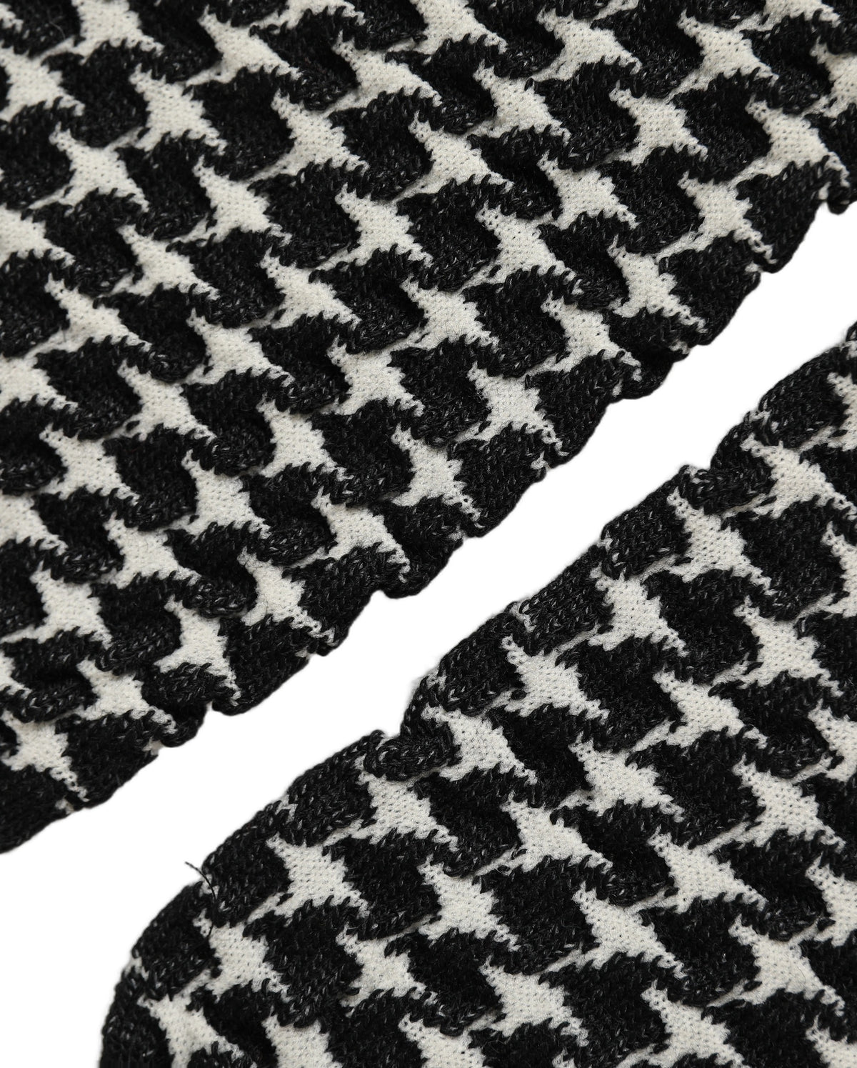 Black White Houndstooth Ankle Length Socks