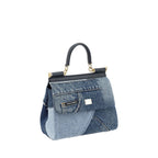 Blue Cotton Handbag