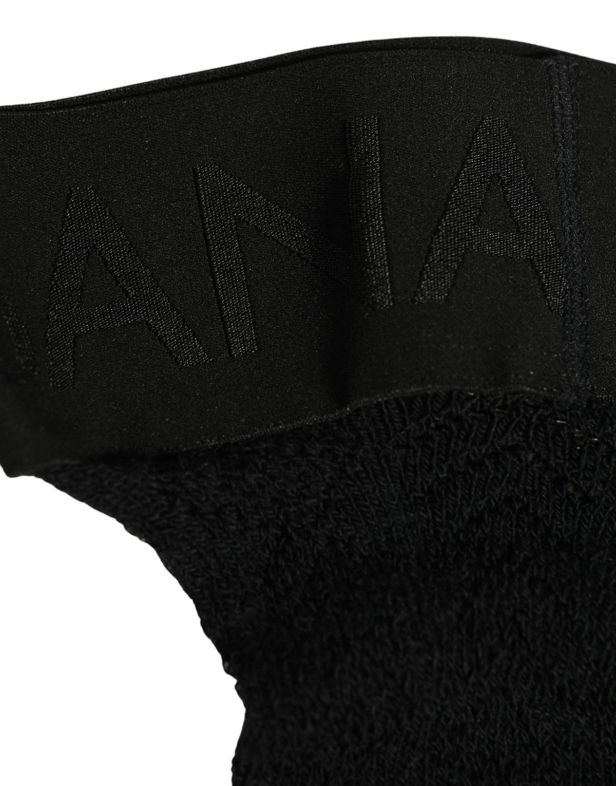 Black Wool Logo Calf Long Women Accessory Socks