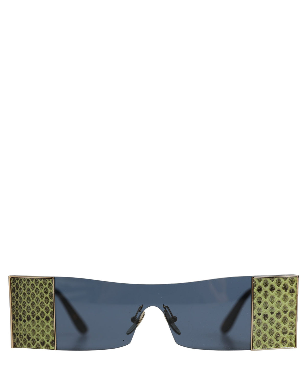 Gold Metal DG2263 Rectangle Snakeskin Frame Sunglasses