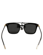 Black DG4327F Double Bridge Square Frame Sunglasses
