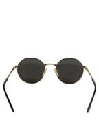 Gold Toned Metal Frame DG2286 Round Eyewear Sunglasses