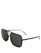 Black DG2193J Rectangular Metal Frame Eyewear Sunglasses