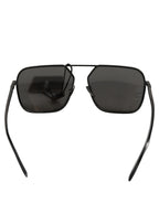 Black DG2193J Rectangular Metal Frame Eyewear Sunglasses